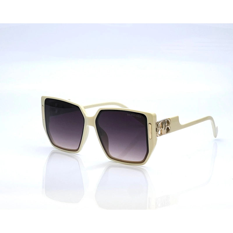 Balenciaga 21035 White Square Sunglasses