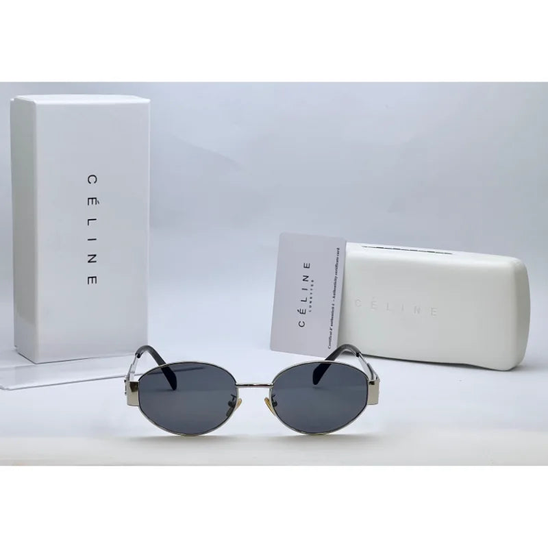 Celine TRIOMPHE Silver Metal Sunglasses