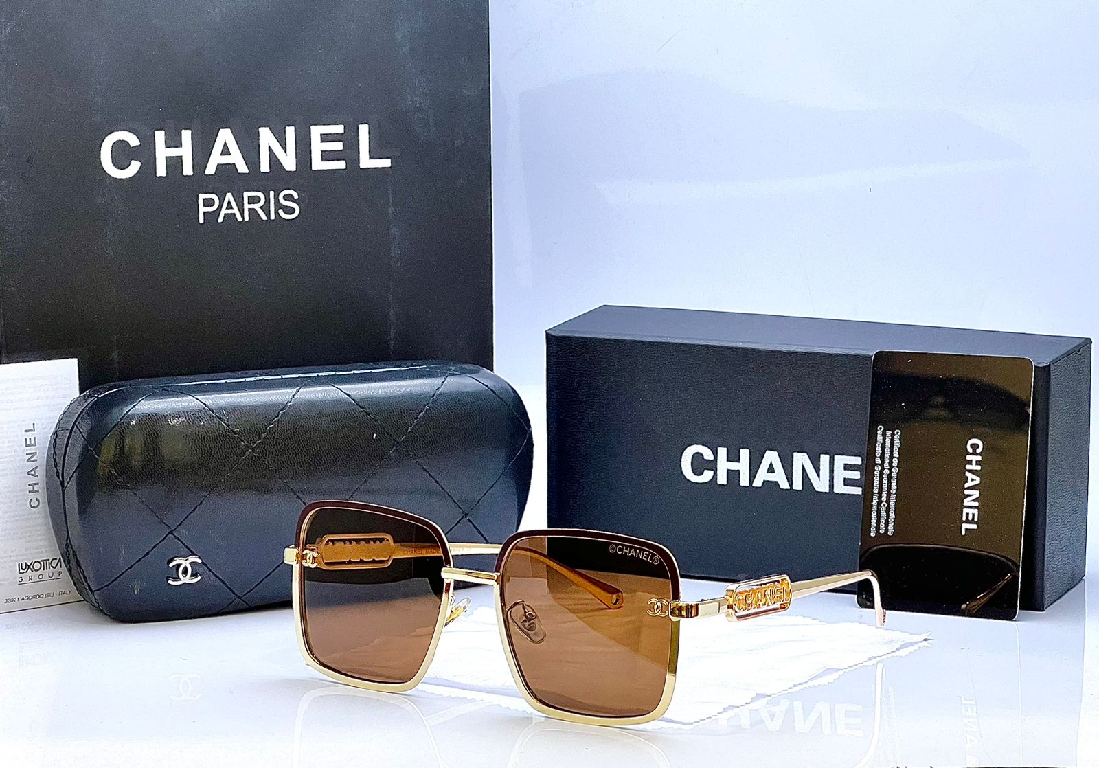 Chanel 5063 Golden Brown Square Sunglasses