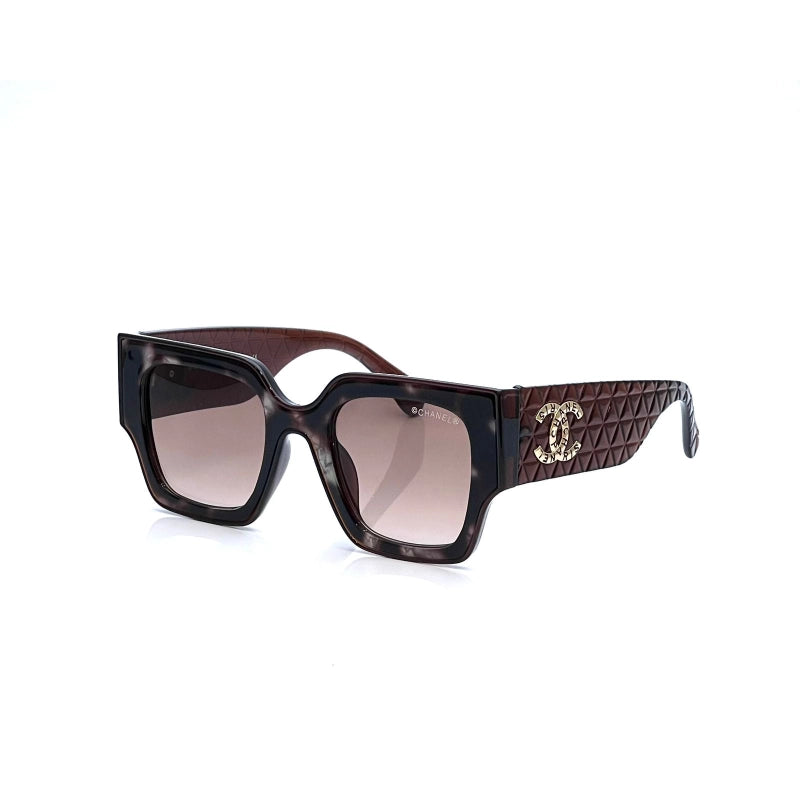 Chanel 8392 Brown Printed Square Sunglasses