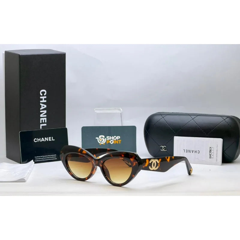 Chanel Brown Cat Eye Sunglasses – Shoppoint display picture 1