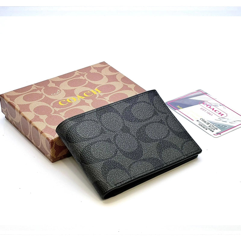 Coach Black Monogram Wallet
