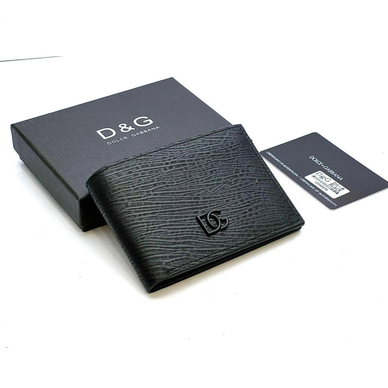 D&G Black Leather Wallet for Men