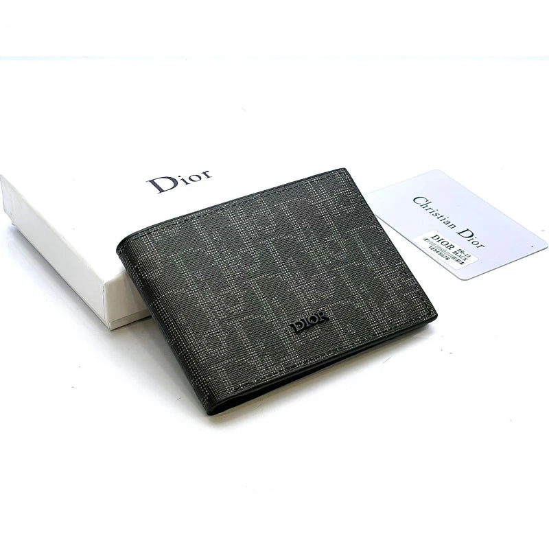 Dior Gray Leather Wallet