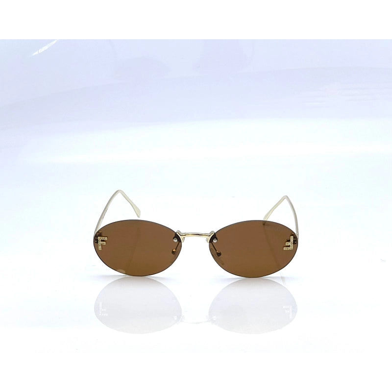 Fendi Brown Rimless Sunglass