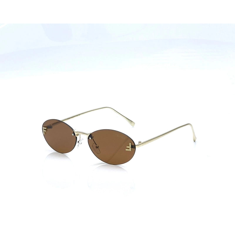 Fendi Brown Rimless Sunglasses