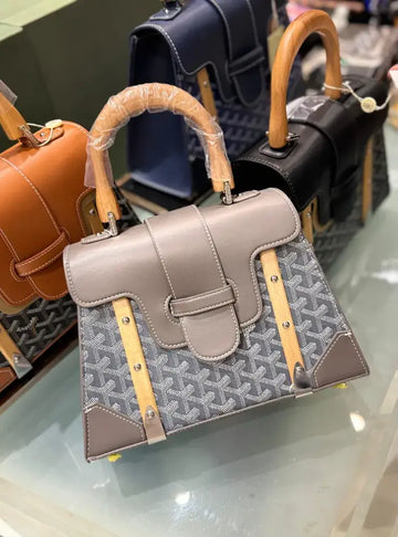 Goyard Saigon PM Handle Bag Gray Color