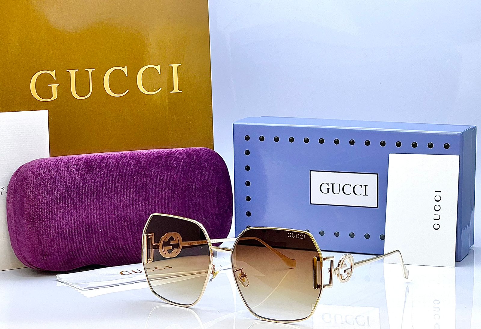 Gucci 5062 Golden Brown Sunglasses