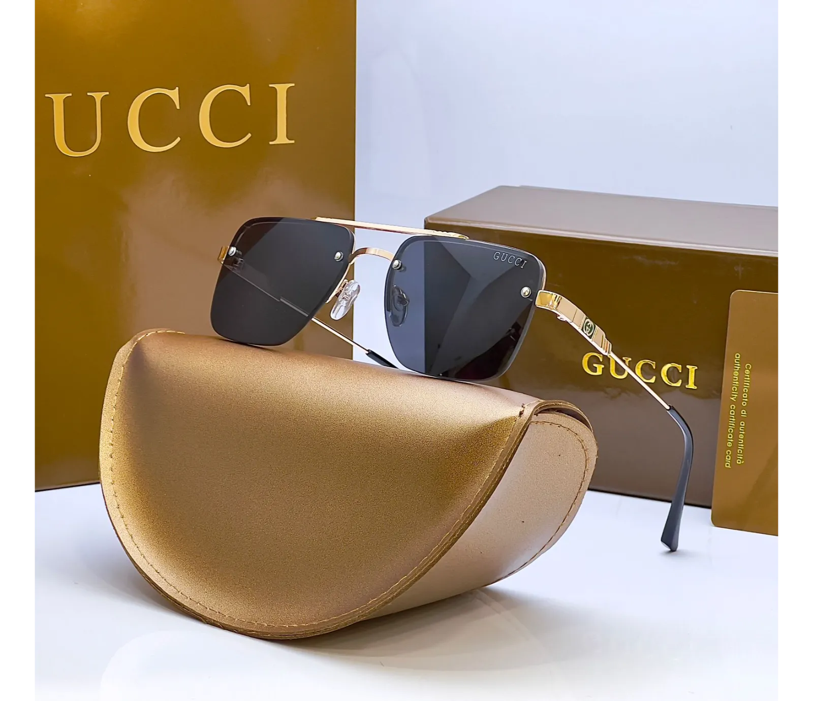 Gucci 5077 Golden Black Sunglass