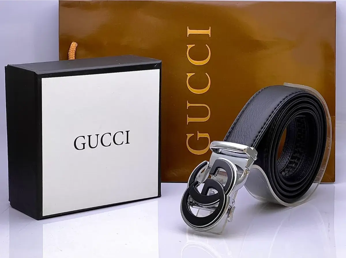 Gucci Belt Black and Silver