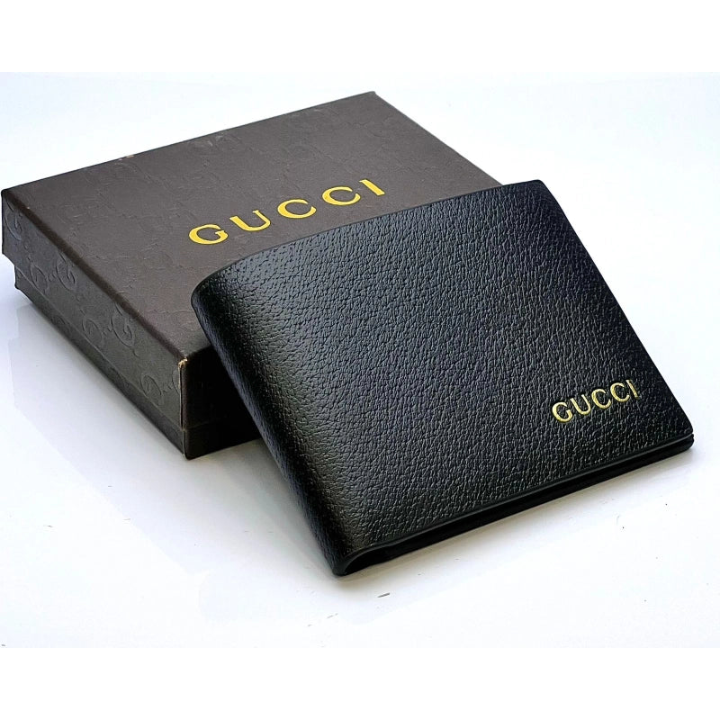 Gucci Black Texture Wallets With Brand Box