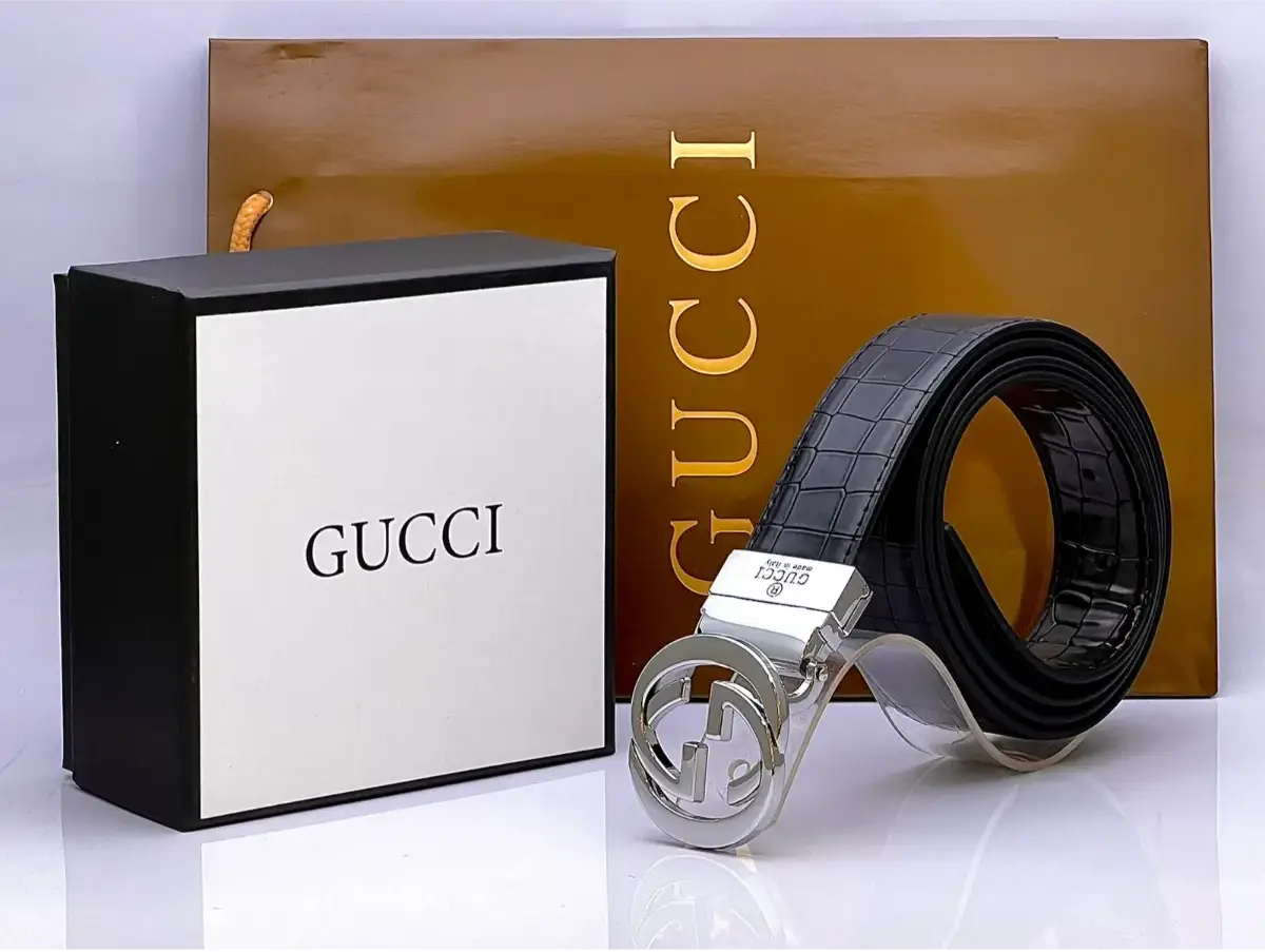 Gucci GG Silver Dual side Belt For Men