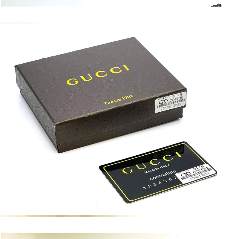 Gucci Men Brown Wallet Brand Box