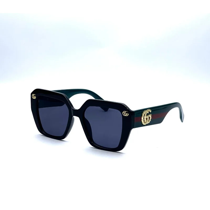 Gucci Hexagon Black Sunglasses