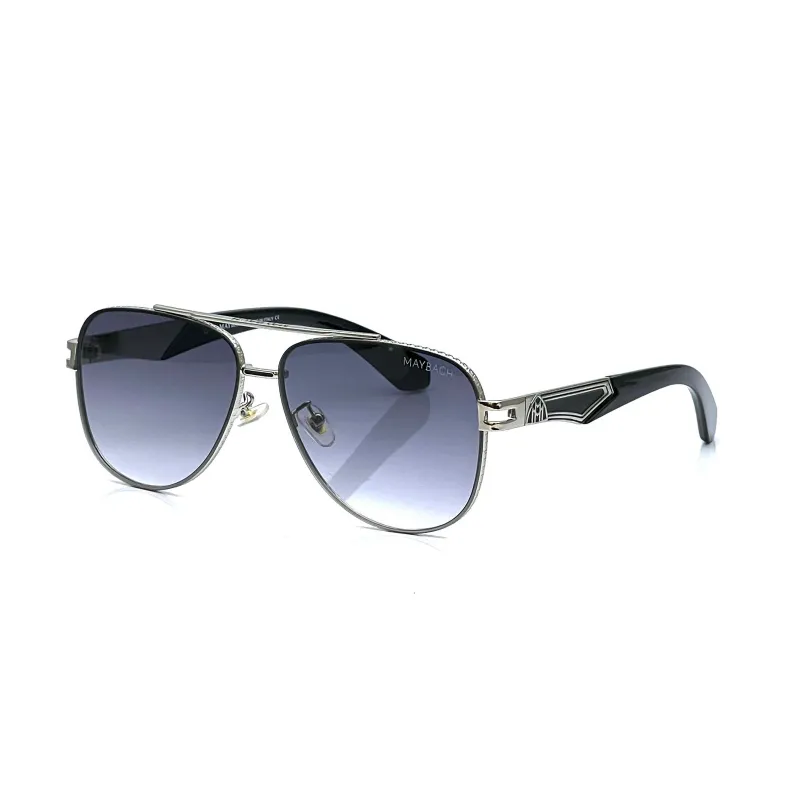 Maybach 22388 Aviator Black Silver Sunglasses