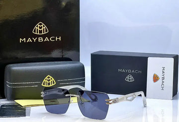 Maybach 228 Silver Black Rimless Sunglasses