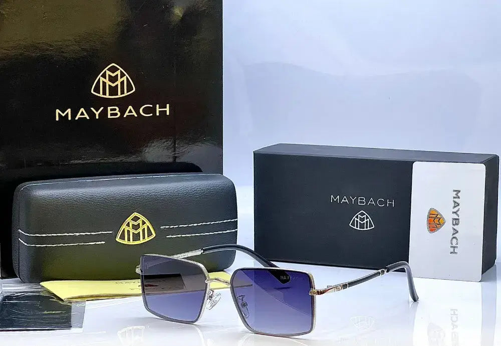 Maybach 2432 Silver Small Rectangular Sunglasses