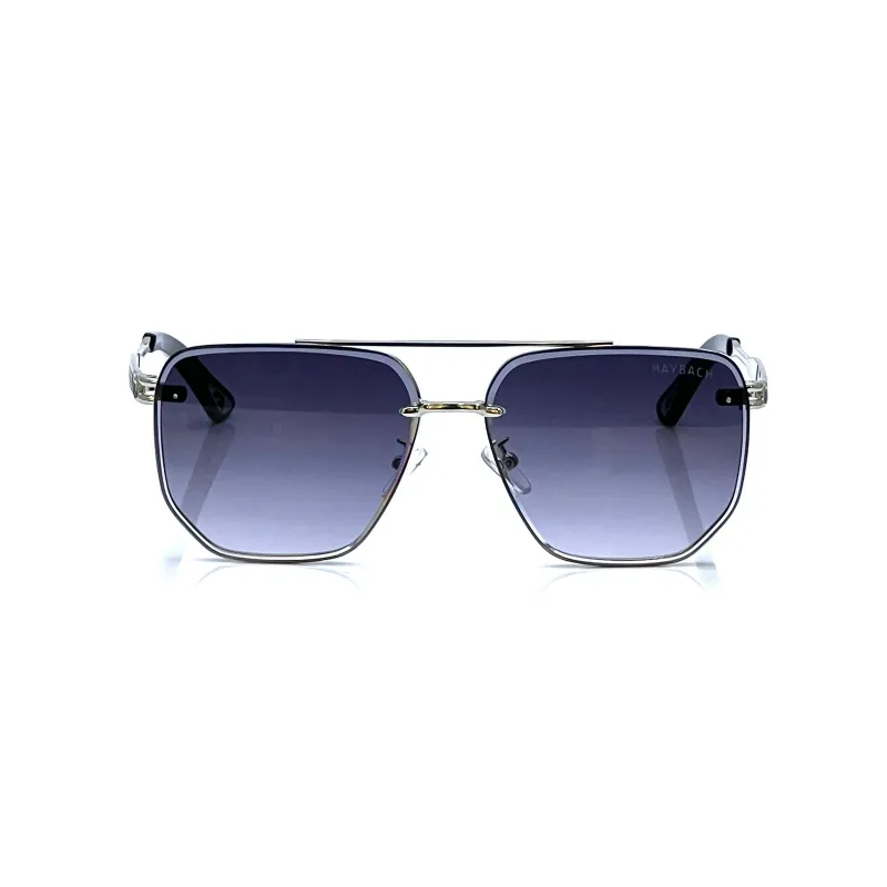 Maybach Silver Black Light Shade Cut Shape Sunglass