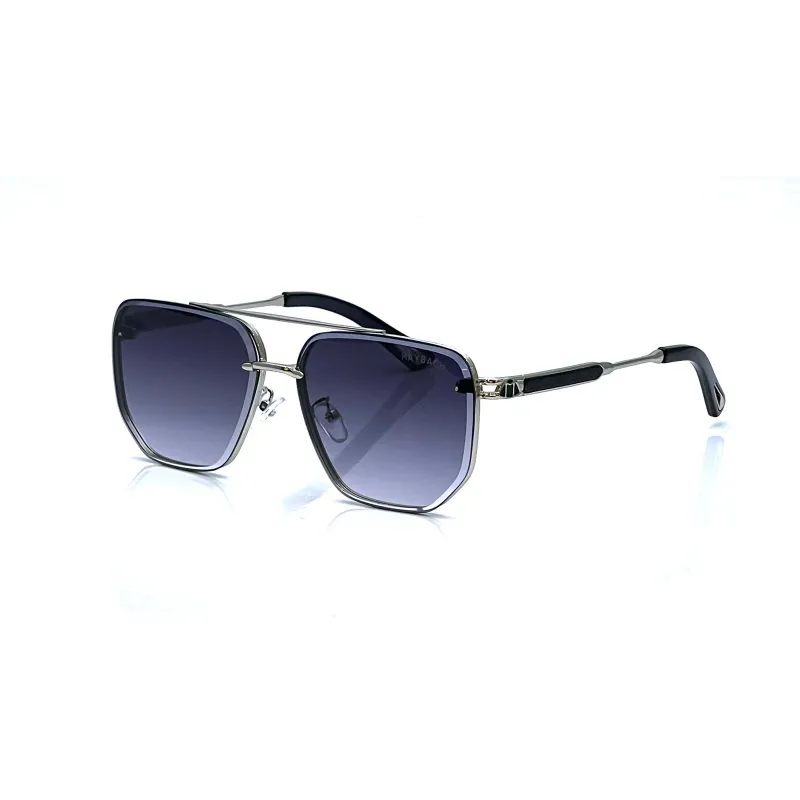 Maybach Silver Black Light Shade Cut Shape Sunglasses