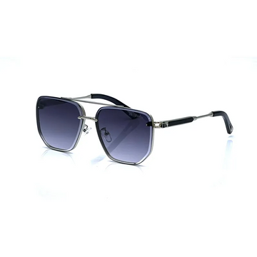 Maybach Silver Black Light Shade Cut Shape Sunglasses