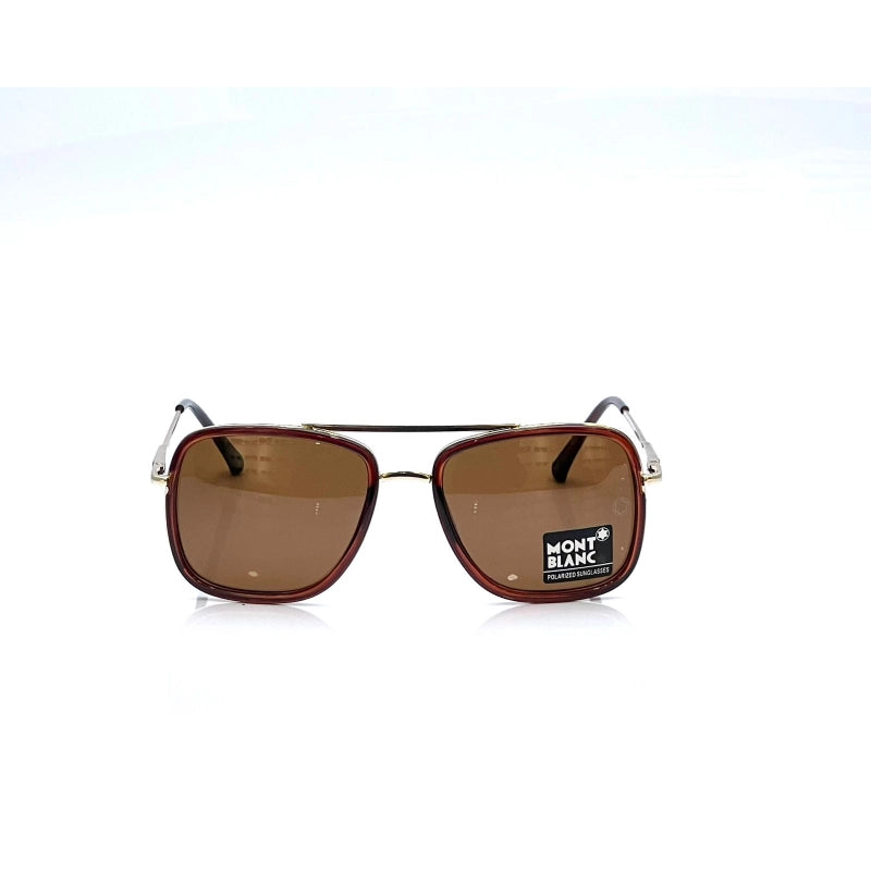 Mont Blanc 743 Golden Brown Square Sunglass