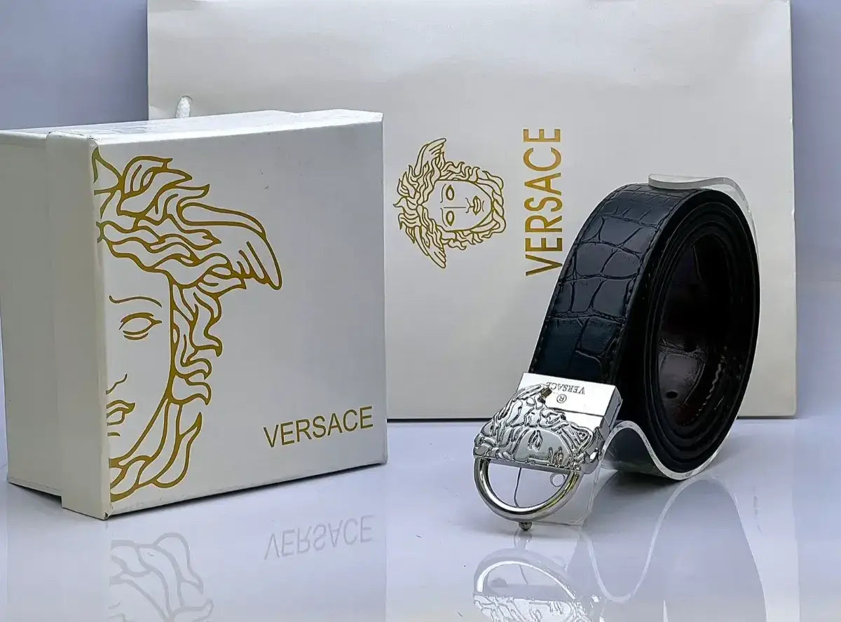 Versace Silver Belt For Men