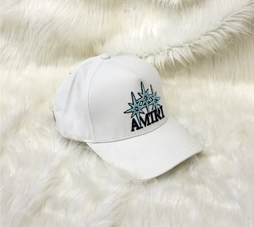 AMIRI 3 Star Trucker Cap White Blue