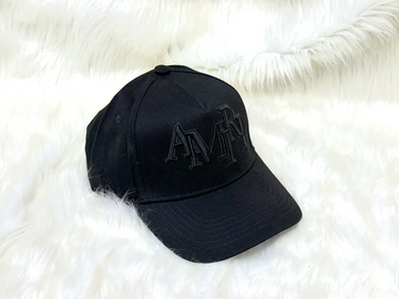 AMIRI Black MA Icon Embroidered Baseball Cap