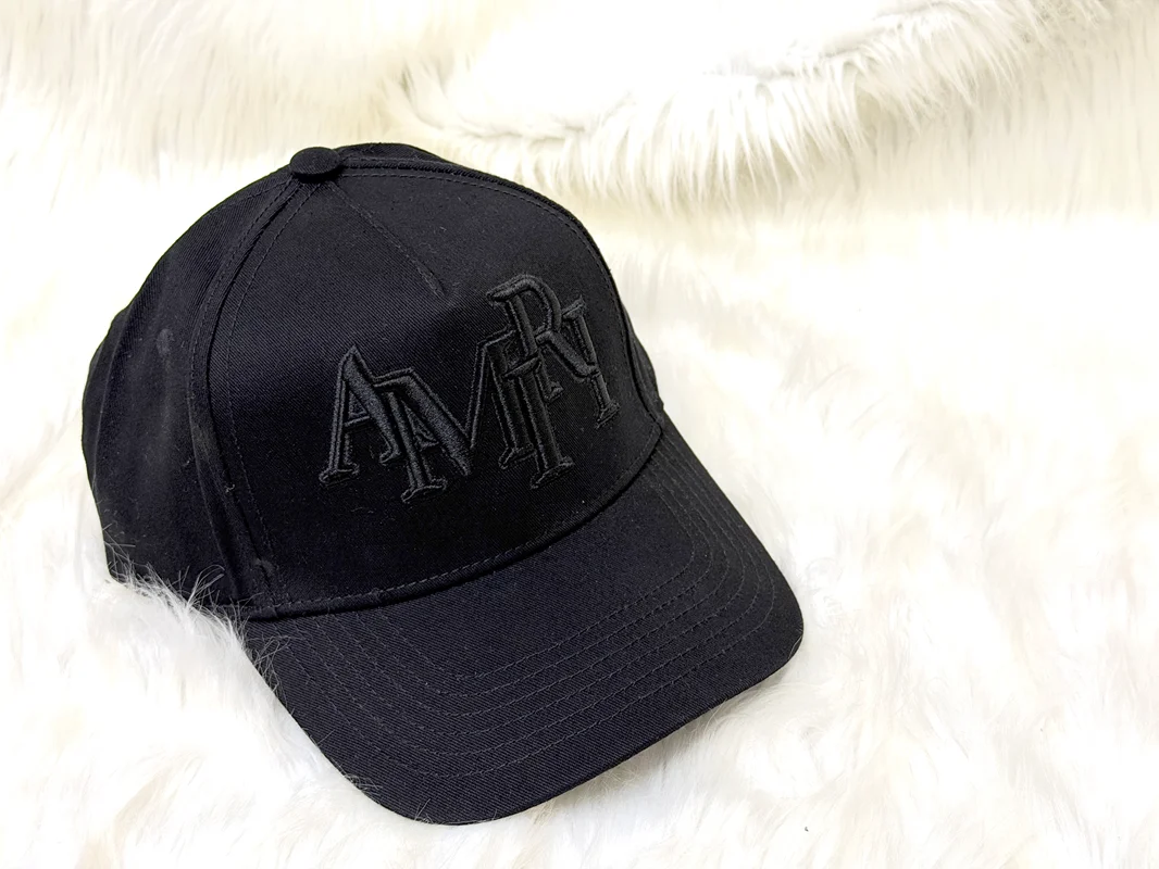 AMIRI Black MA Icon Embroidered Baseball Cap