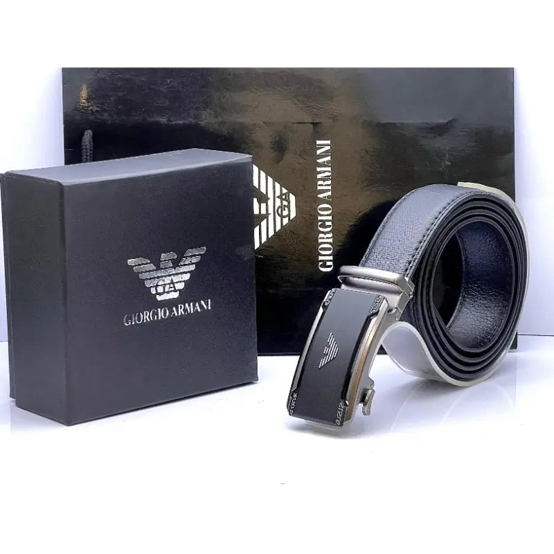 Armani Silver Simple Buckle Belt