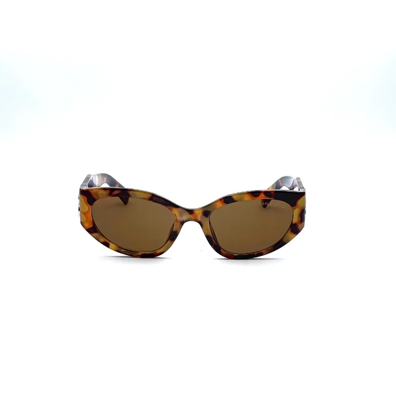 Balenciaga Bossy Round Af in Brown Sunglasses