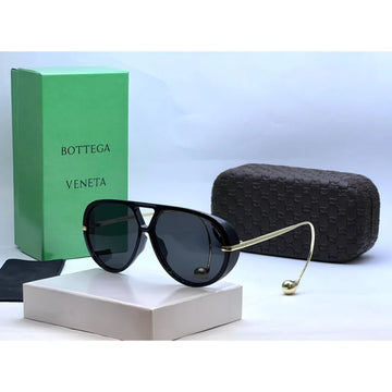 Bottega Veneta Drop Aviator Sunglasses (Black)