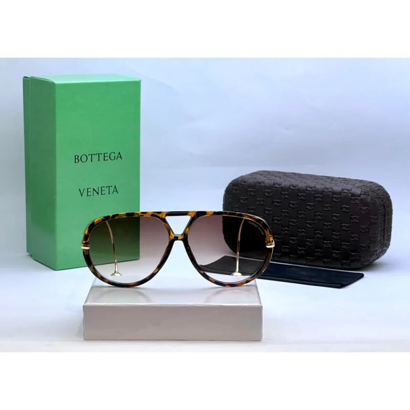 Bottega Veneta Drop Aviator Sunglasses (Brown)