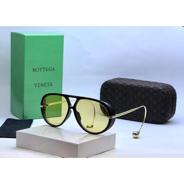 Bottega Veneta Drop Aviator Sunglasses (Yellow)