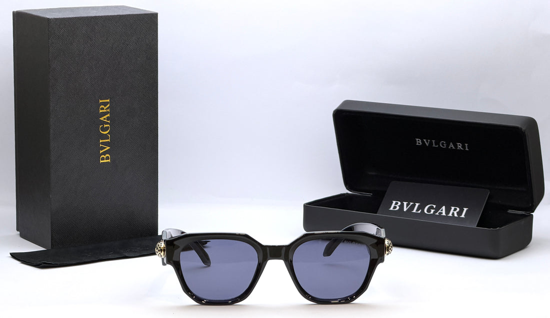Bvlgari Black Angular Sunglasses