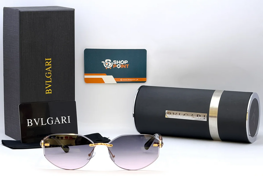 Bvlgari M1868 Purple Gradient Rimless Sunglasses