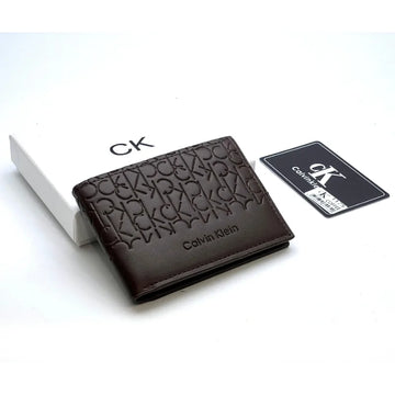Calvin Clein Brown Engraved Wallet