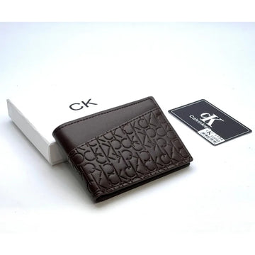 Calvin Clein Engraved Brown Wallet