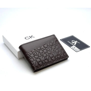 Calvin Clein Engraved Brown Wallet