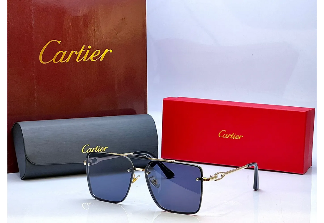 Cartier 23014 Golden Black Sunglasses