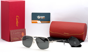 Cartier CTO270S Square Metal Frame Sunglasses