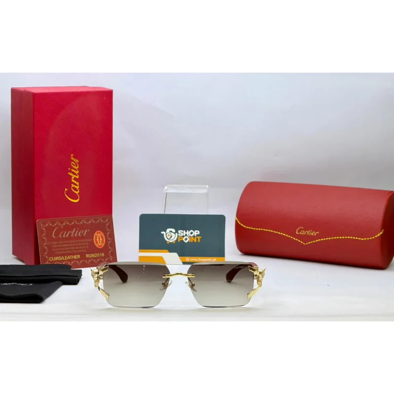 Cartier Double Color Rimless Sunglasses