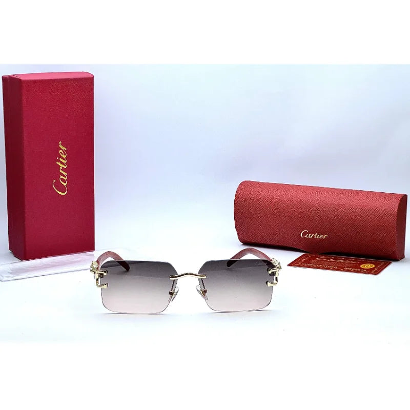Cartier Double Color Rimless Sunglasses