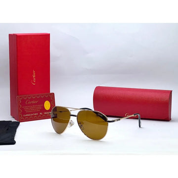 Cartier TJ72329 Golden Brown Sunglasses