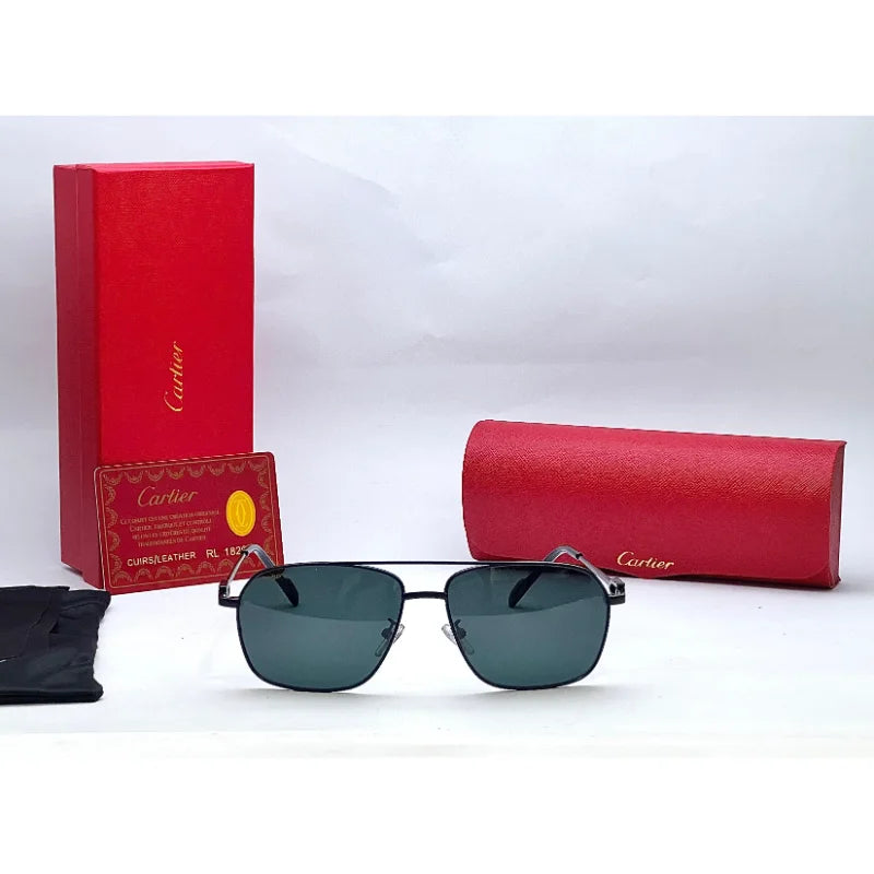 Cartier TJ72330 Black Double Shade Sunglasses