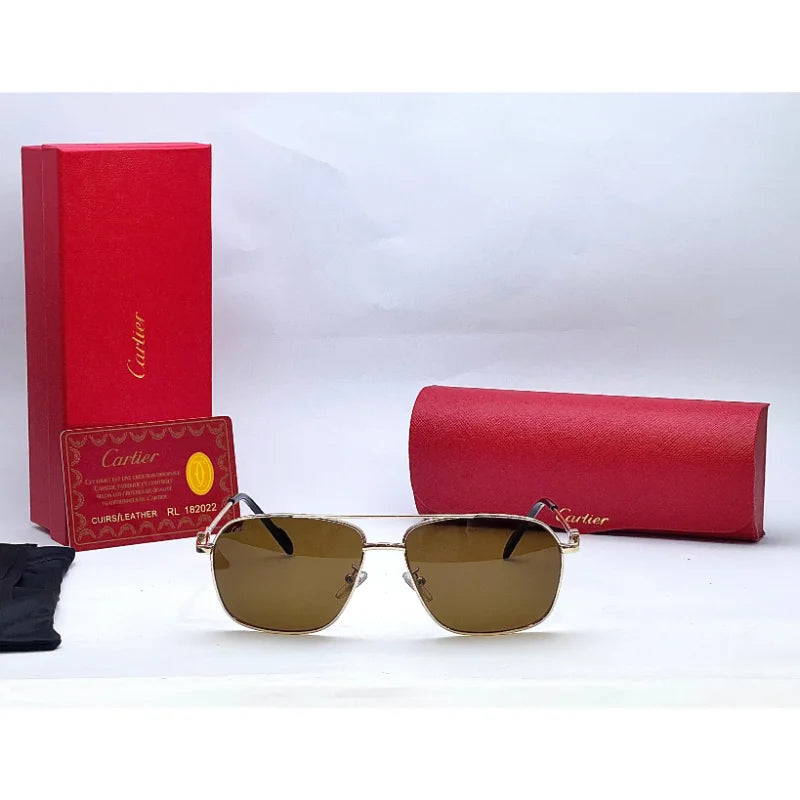 Cartier TJ72330 Golden Brown Sunglasses
