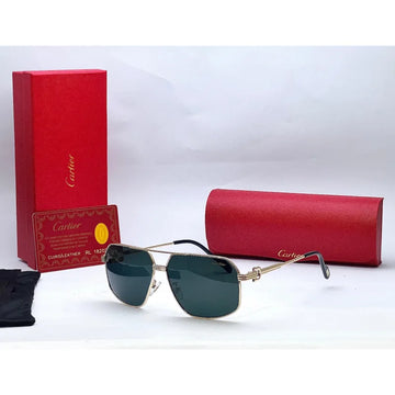 Cartier 23014 Golden Black Sunglasses