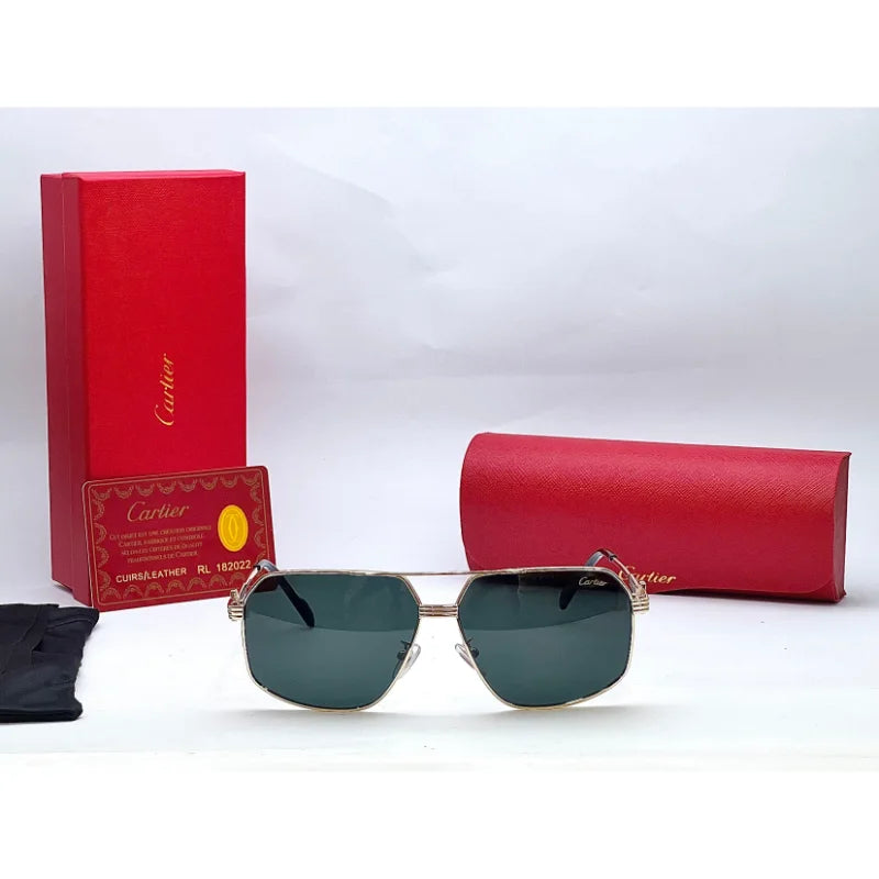 Cartier 23014 Golden Black Sunglasses