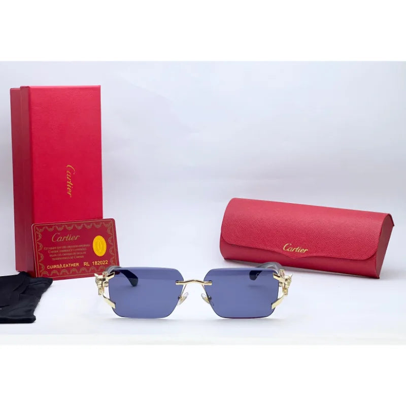 Cartier 23064 Golden Black Sunglasses