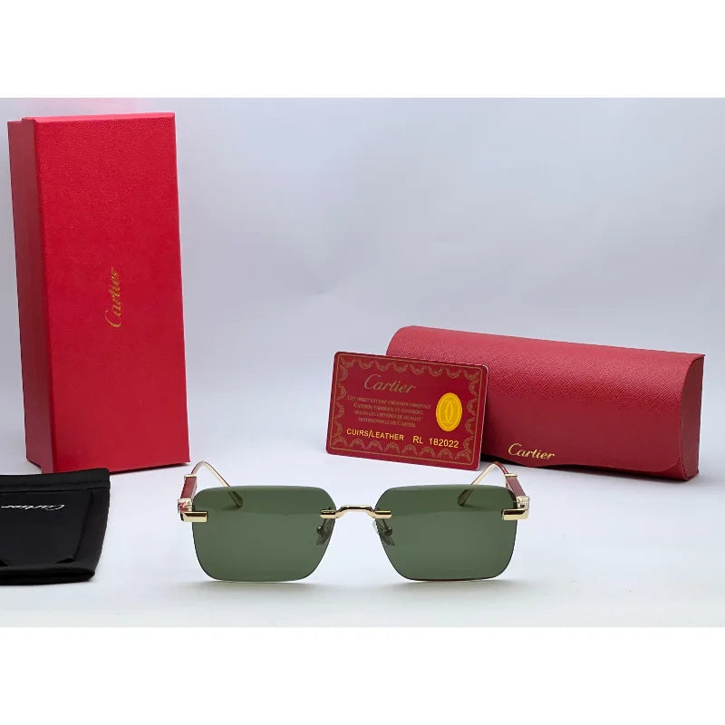 Cartier 3031 Gold Green Sunglasses